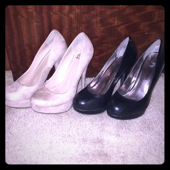 Black and nude heels - Picture 1 of 4